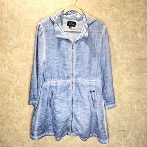 Anthropologie Luii Hooded Lace Shirt Jacket